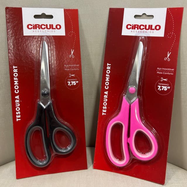 Tesoura Círculo Comfort Emborrachada 19,8 cm (7,75)