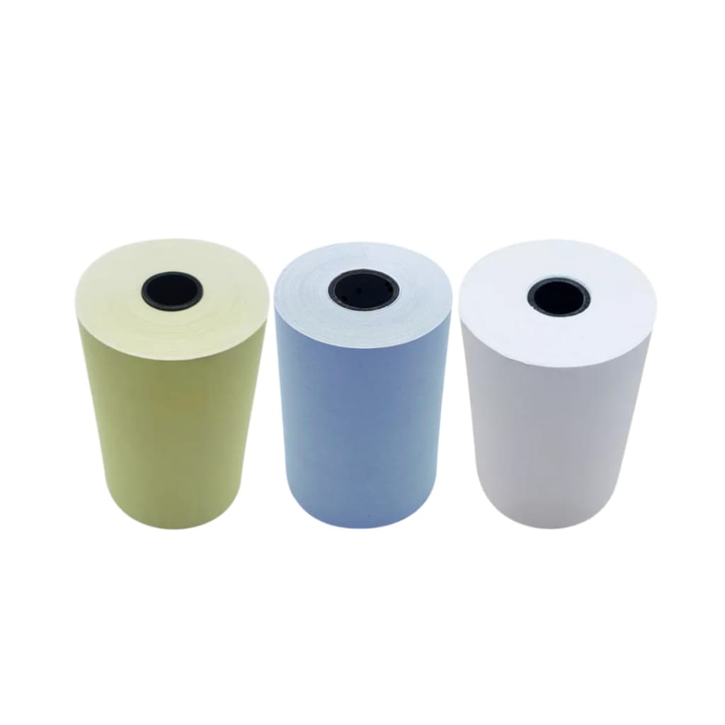 Papel térmico bobina colorida kit10 rolos impressora e máquina de cartão