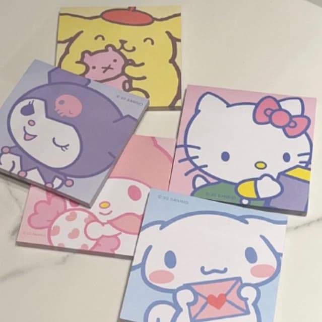 Bloco de Notas Hello Kitty Kuromi My Melody Sanrio vários modelos