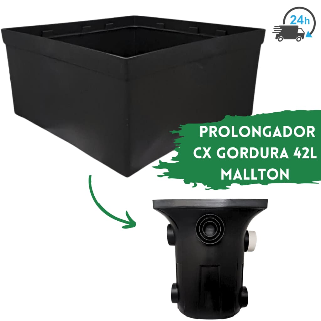 Prolongador Para Caixa De Gordura 42L Grande Mallton Extensor De Caixa De Gordura