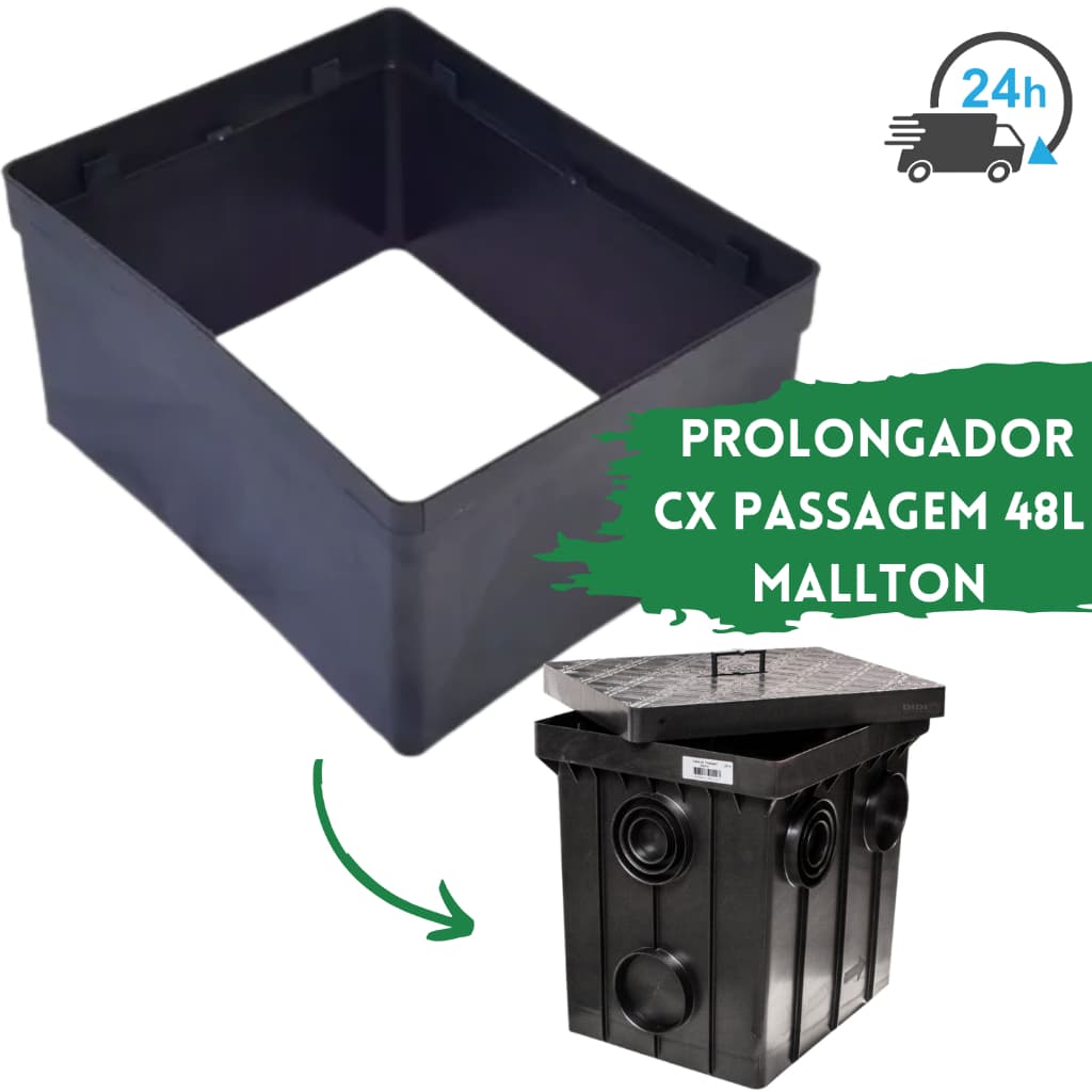 Prolongador Para Caixa Passagem 48L Alongador Caixa Mallton Extensor De Caixa De Passagem
