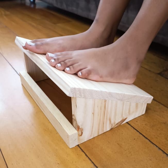 Suporte ergonômico para os pés Apoio Ergonômico de madeira descanso para os pés Suporte para os pés