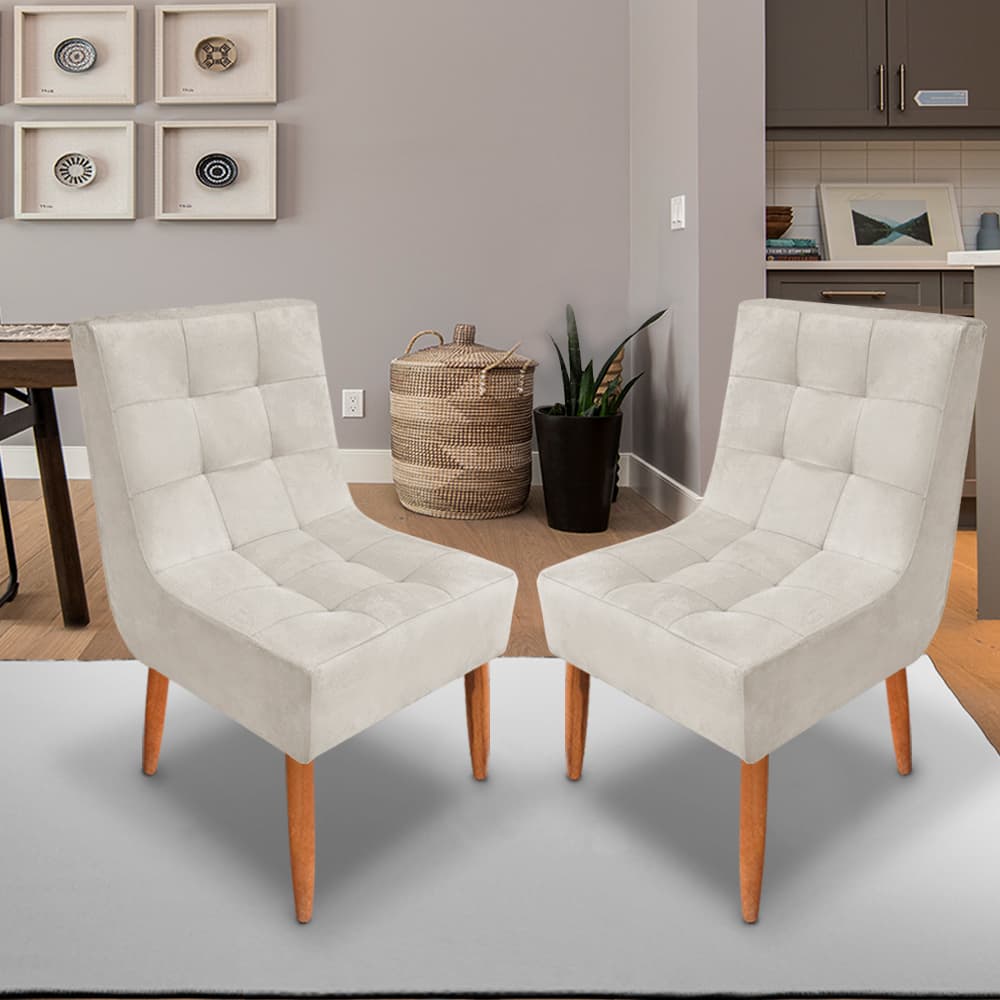 Kit Cadeira Trida Estofada Decorativa Para Sala de Jantar Quarto Penteadeira Quarto - Trida Moveis