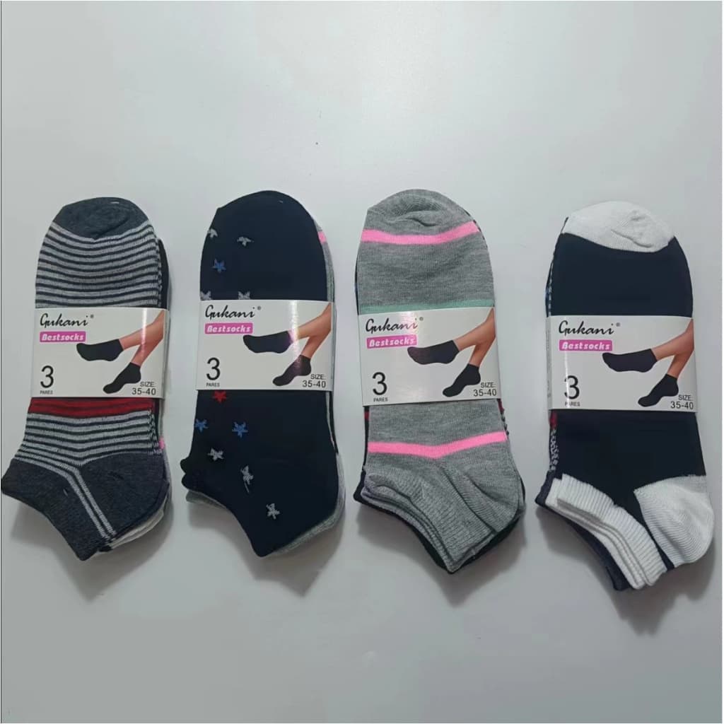 Kit 12 Par de meias femininas varias cores