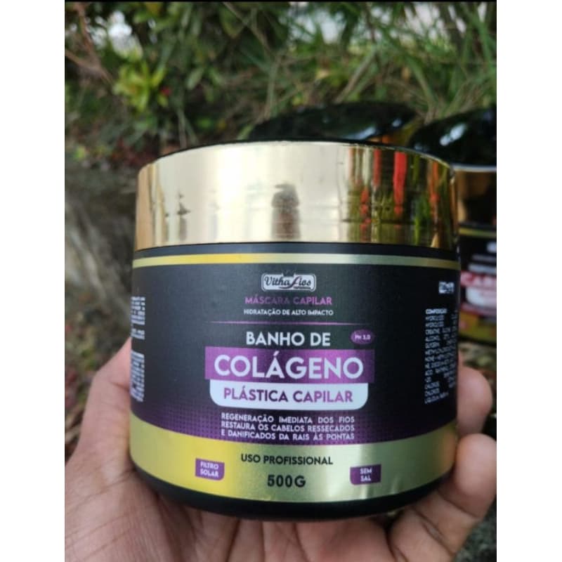 Máscara Capilar Banho de Colágeno Plástica Capilar 500 Gr (vitha fios)