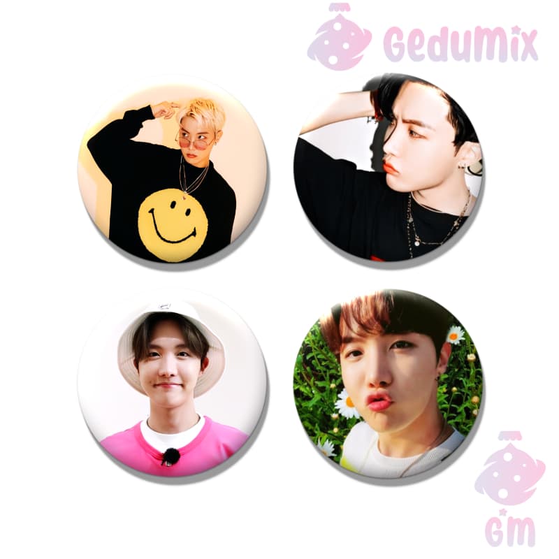 KIT 4 Bottons Broches BTS Hoseok j-hope