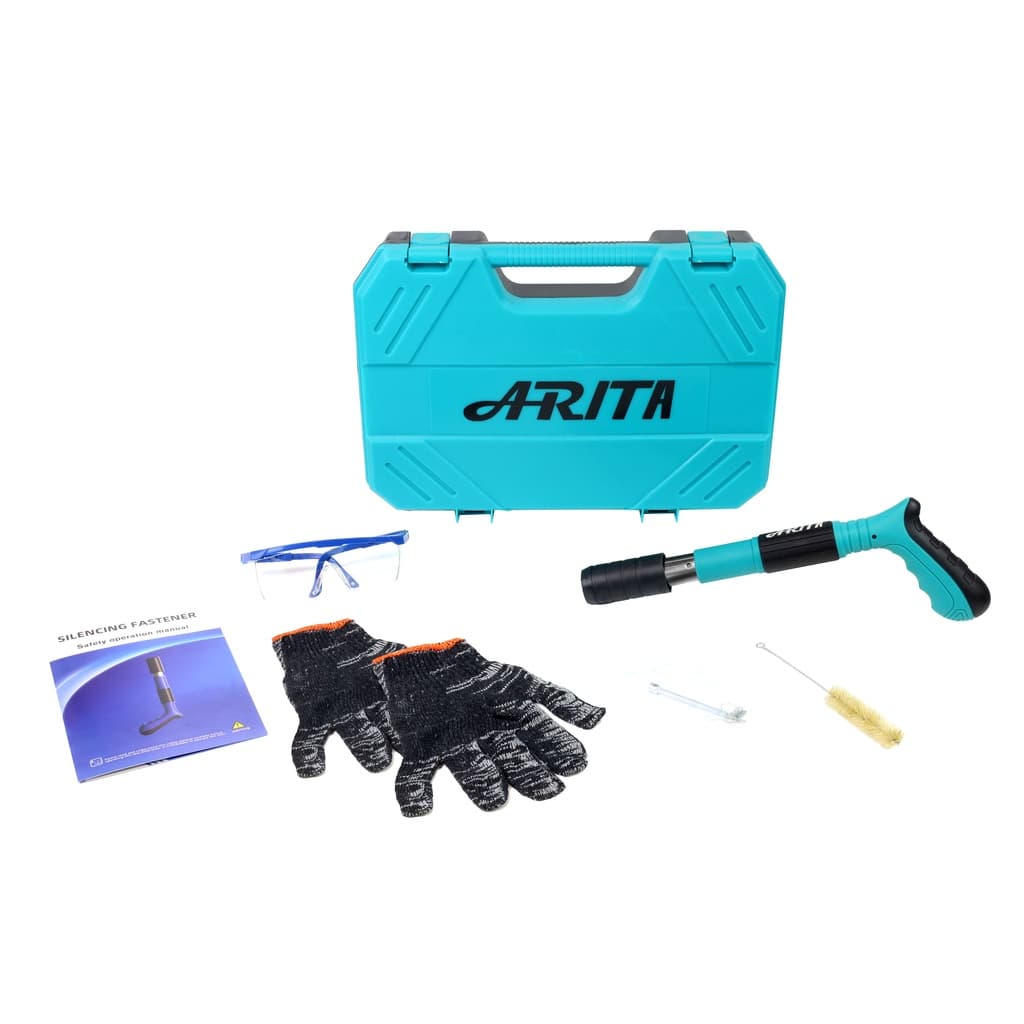 Kit Pistola De Fixação Finca Pino Acão Direta Verde Arita