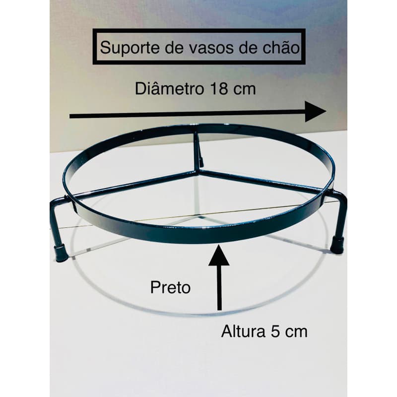 1 Suporte para Vasos de Plantas de chão ferro chato 18 cm  diâmetro .