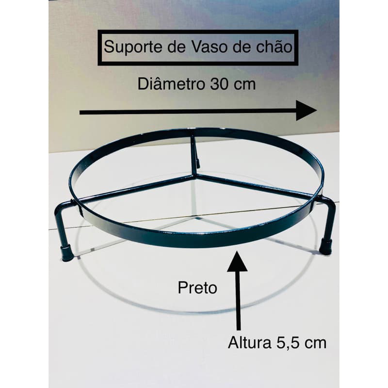 1 Suporte para Vasos de Plantas de chão ferro chato 30 cm  diâmetro .