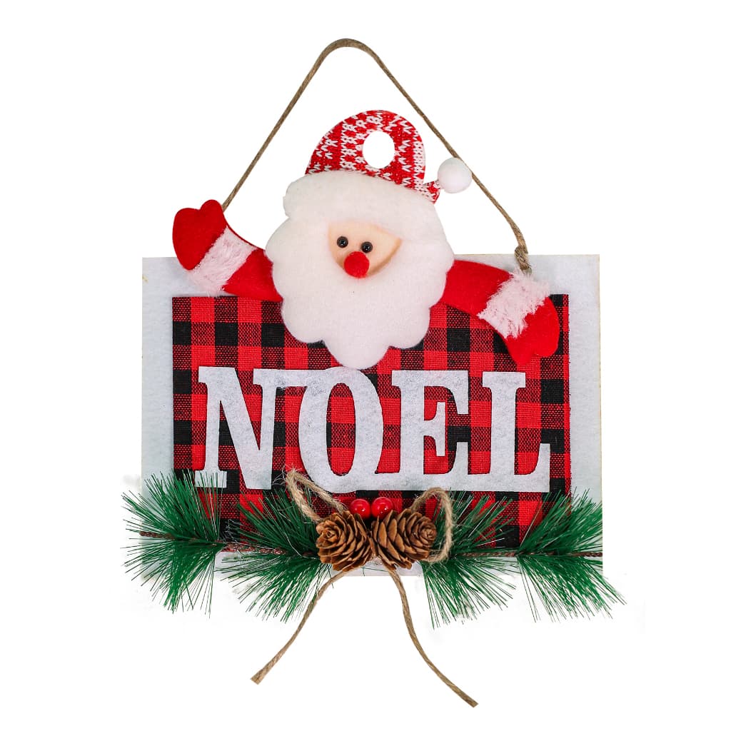 ENFEITE DE NATAL  PLACA PARA PORTA DECORAÇÃO FELIZ NATAL 20 X 22cm