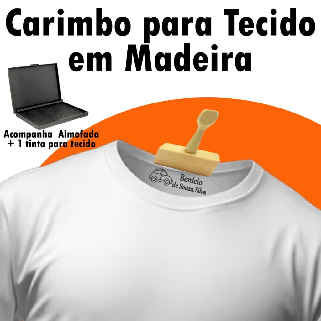 Carimbo para tecido em Madeira