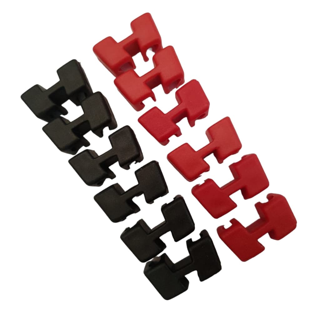 ORGANIZADOR DE CABO PARA BICICLETA MOTORIZADA COR PRETO E VERMELHO