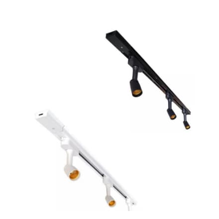 Trilho Eletrificado 2 Metros + 3 Spots Soquete E27 Bivolt