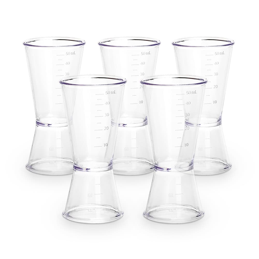 05 Dosador De Bebidas Acrilico Cristal C/ Medidor 50x20ml