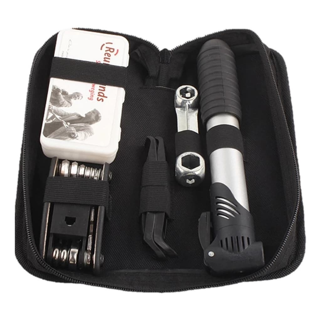 Kit Ferramentas Bike Chaves Bomba de Ar Remendo Reparo Bicicleta Bolsa Para o Quadro