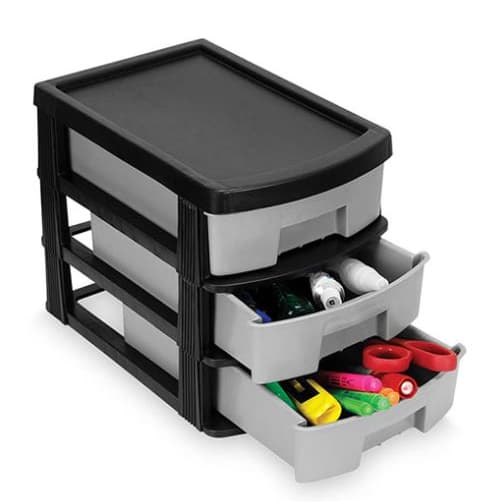 Organizador 03 gavetas | ArqPlast | Gaveteiro de Plástico p escritório 7030