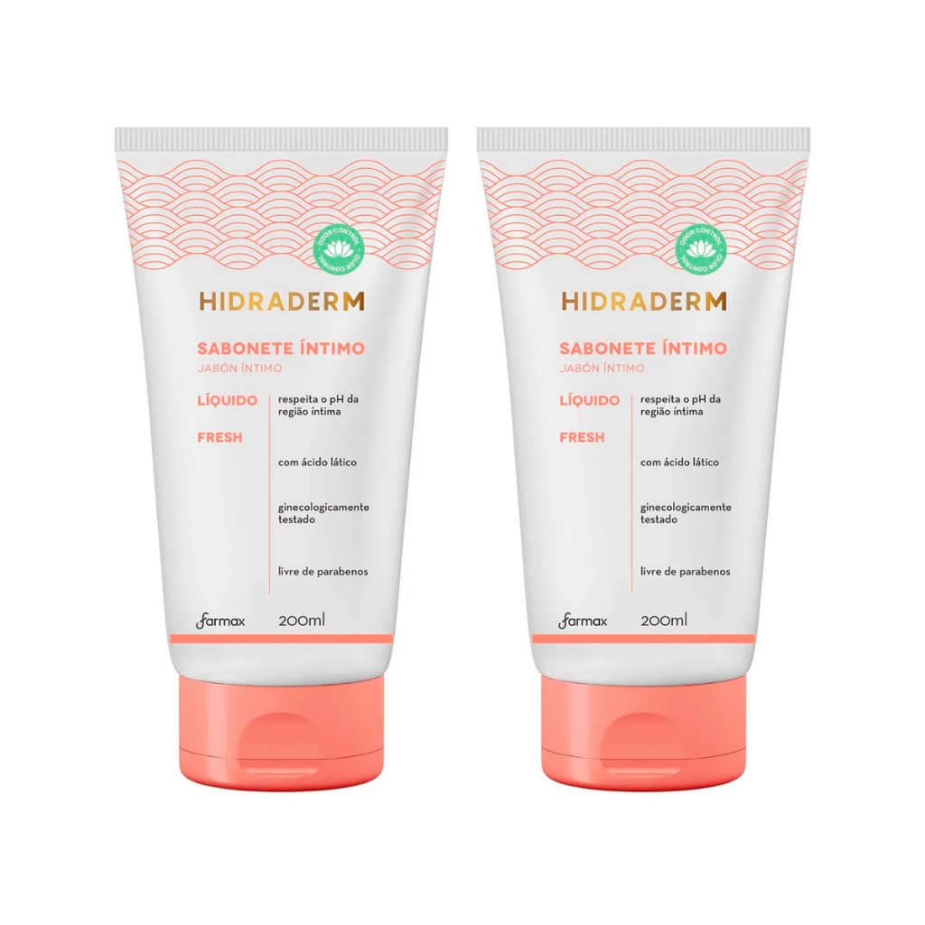 Farmax Kit 2un Sabonete Íntimo Hidraderm Fresh - 200ml
