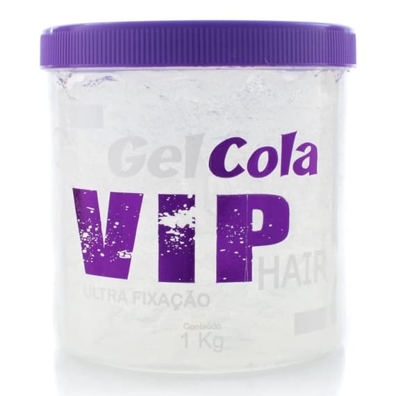 Gel Cola Incolor Para Cabelo Vip Hair 1K Ultra Fixação - Unidade