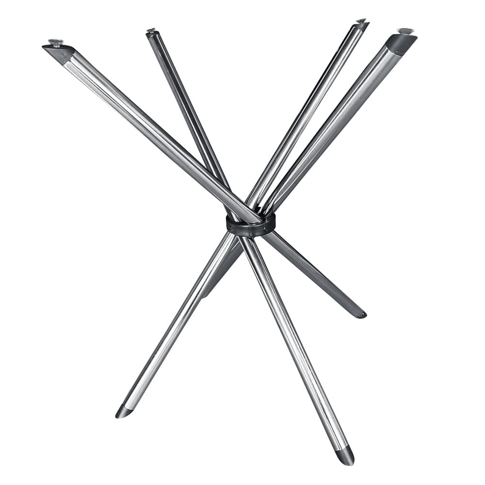 Pé De Mesa Cromado Para Eventos Mesa Palito Para Tampos 80cm Vidro Madeira Ql