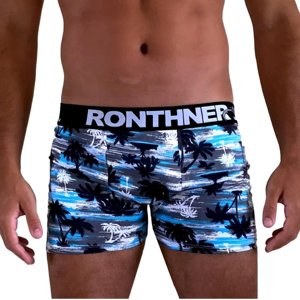 kit 6 cueca boxer masculino microfibra RONTHNER Original com elastico 40mm