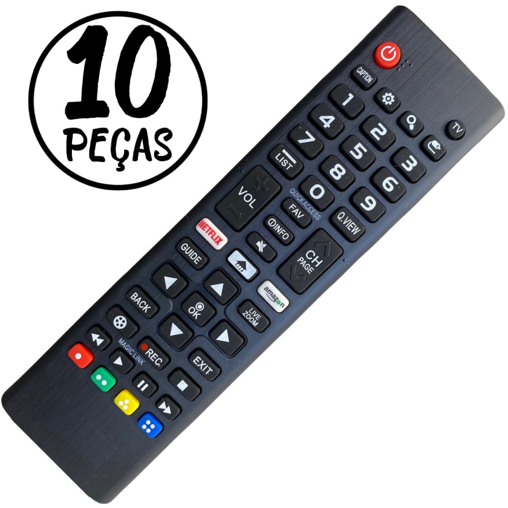 Kit 10 Controle Remoto TV Smart L G LE-7045/8035