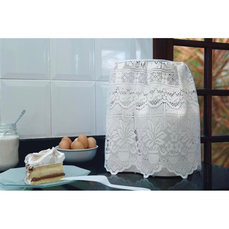 Capa de Batedeira de renda UNICO - COR BRANCO - 100% Poliéster Renda - Para Banheiro Suporte de Papel - Envio Imediato
