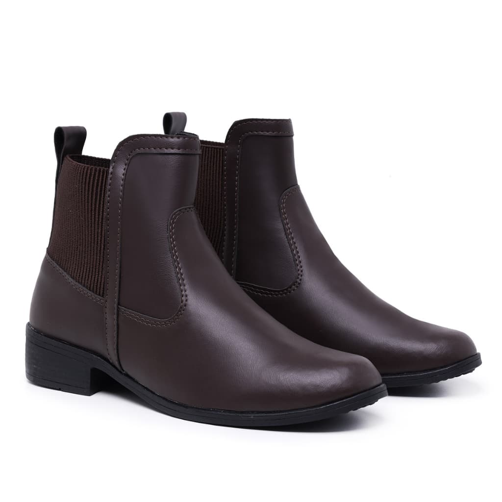 Bota Coturno Feminino Moda Inverno Clássico Confortável Salto Baixo Bota Montaria