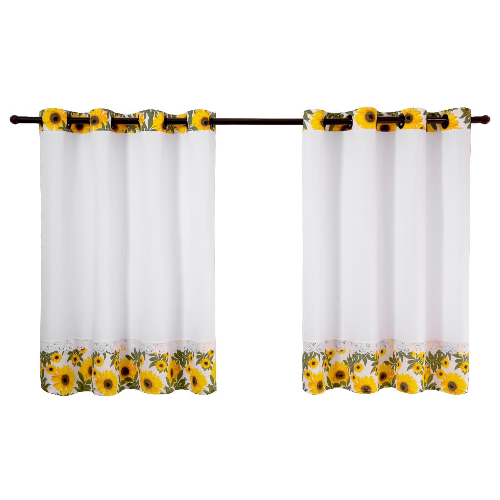 Cortina de Cozinha para Varão Simples 2.80m x 1.20m | Tecido Resistente | Envio Rapido