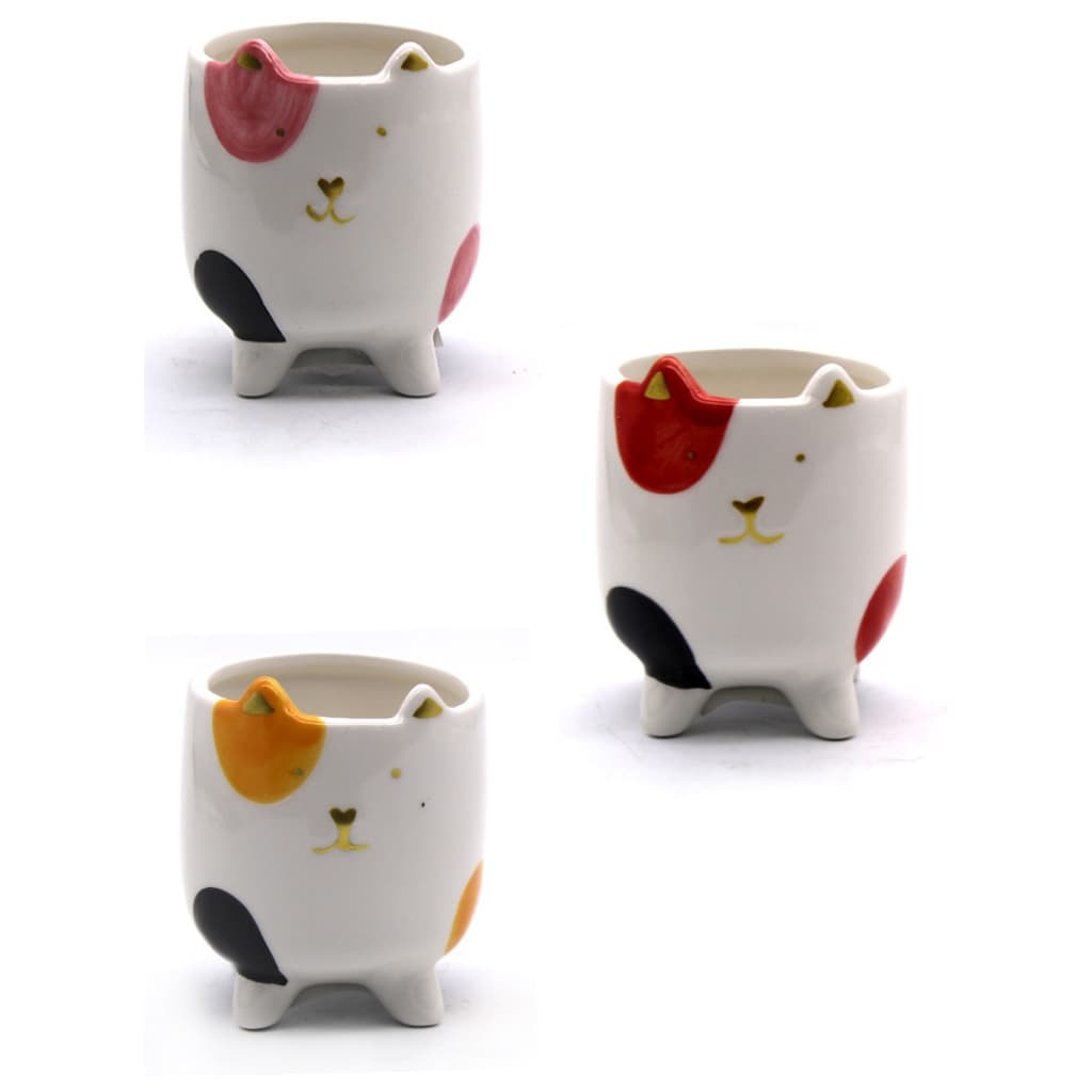 Caneca De Gatinho Ornamento De Porcelana Enfeite 9cm 250ml