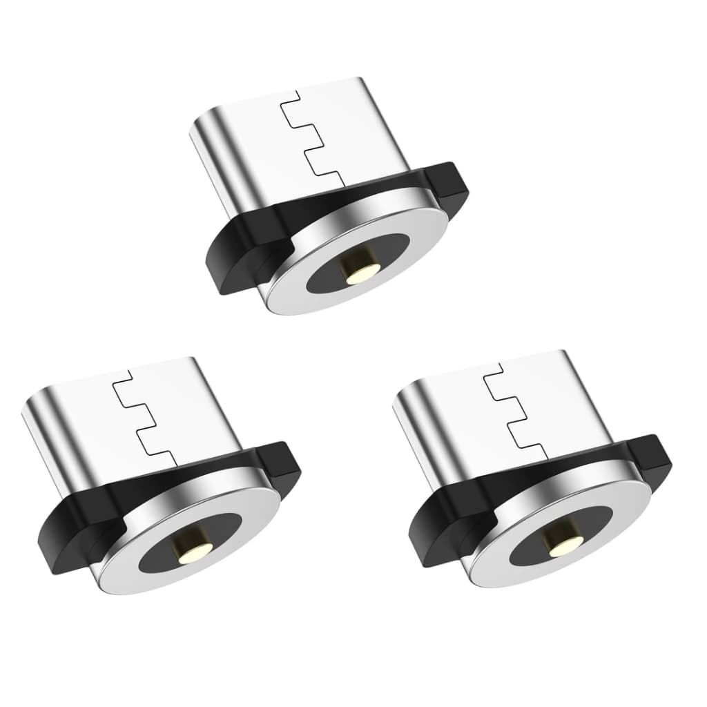 Kit 3 Conector Para Cabo Magnetico Usb 1 Pino Ponta Ima 2,4a Plug