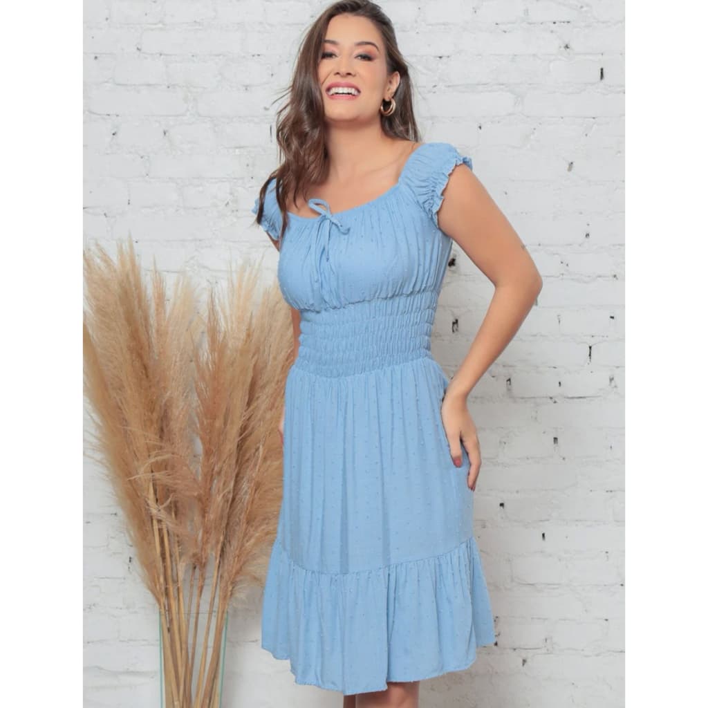 vestido curto\vestido feminino\ viscolinho pipoca\ Ref-W63