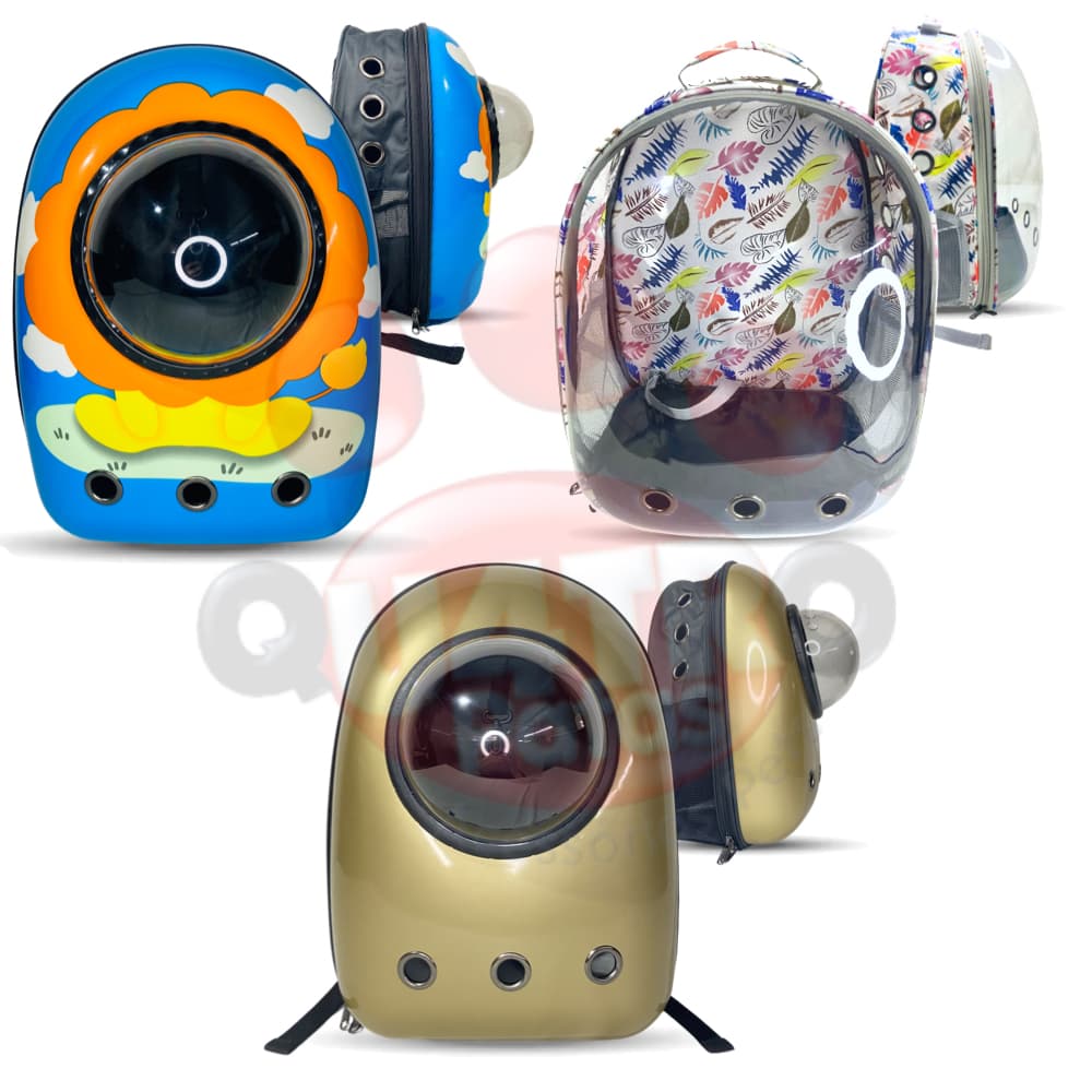 bolsa mochila mala pet para caes gatos visão panorâmica transporte passeio viagens Original Chalesco