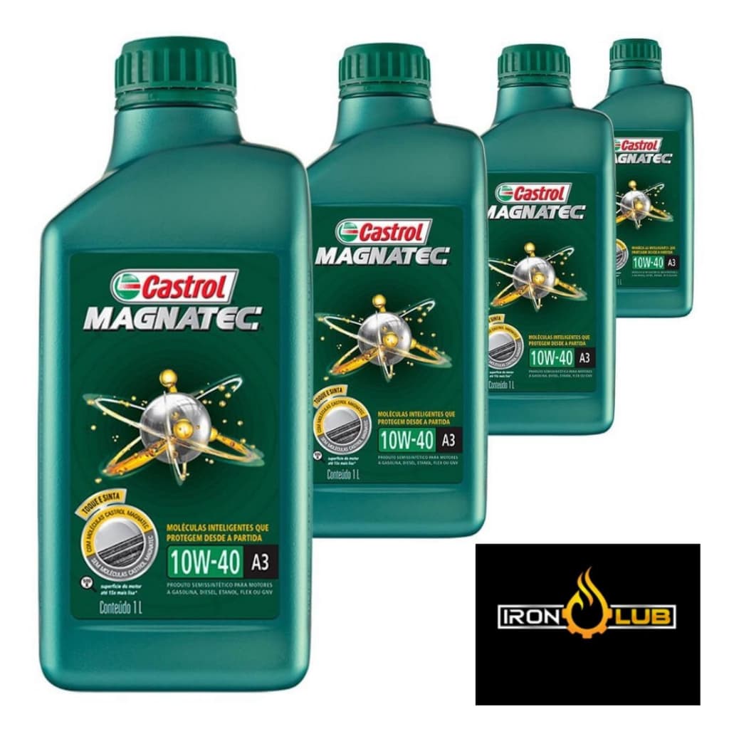 KIT COM 4 LITROS CASTROL 10W40 MAGNATEC