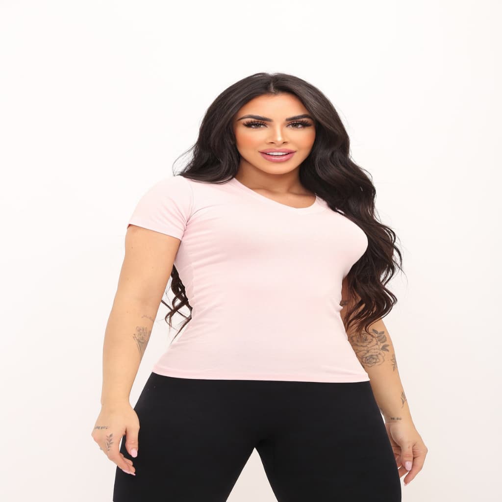 Blusa baby look  Gola V feminina t shirt viscolycra camiseta blusinha REF 09