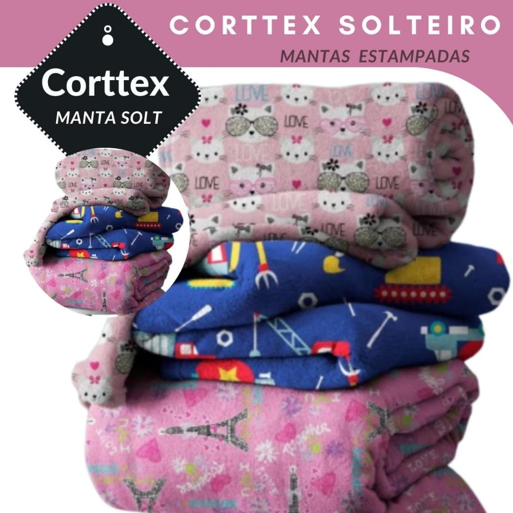 Manta Cobertor Infantil Estampado Celta kids Microfibra Soft  2,00m x 1,80m macio
