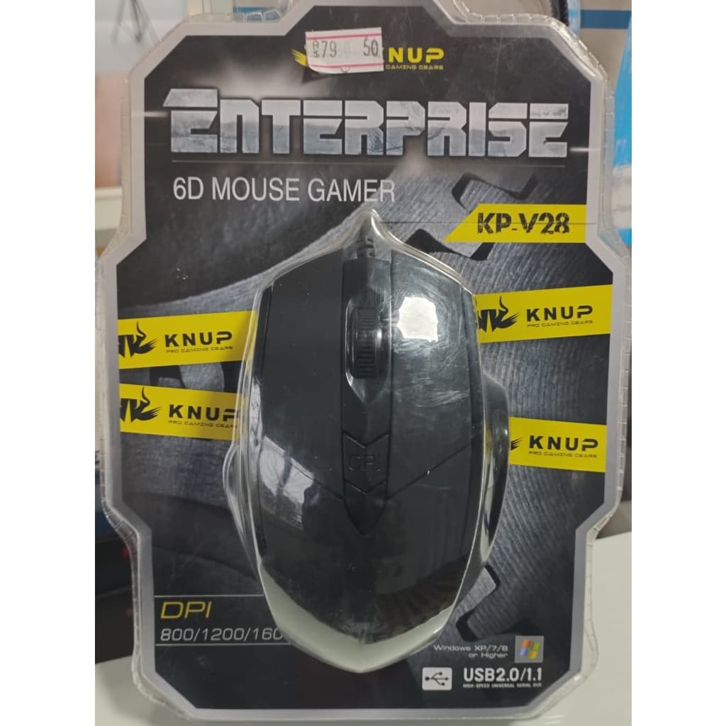 Mouse gamer usb professional para jogos 6 bastões 2400 dpi 6D KP-V28