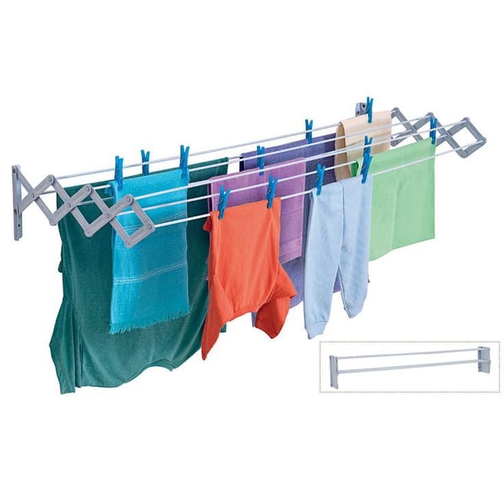 VARAL Secador Roupas Sanfonado Parede Retrátil Grande 100cm Alumínio Envio ja