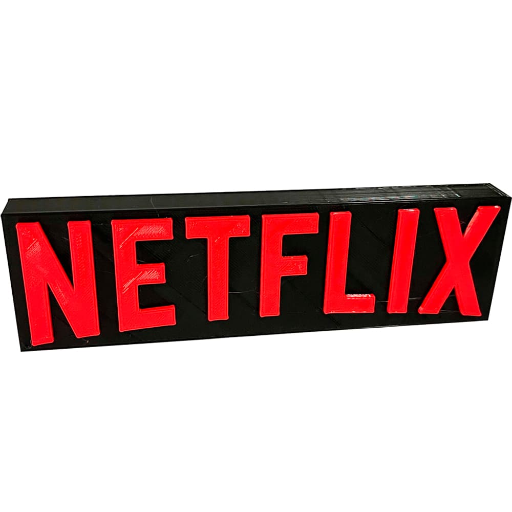 Logo Netflix 3D Para Decoração de Bancada