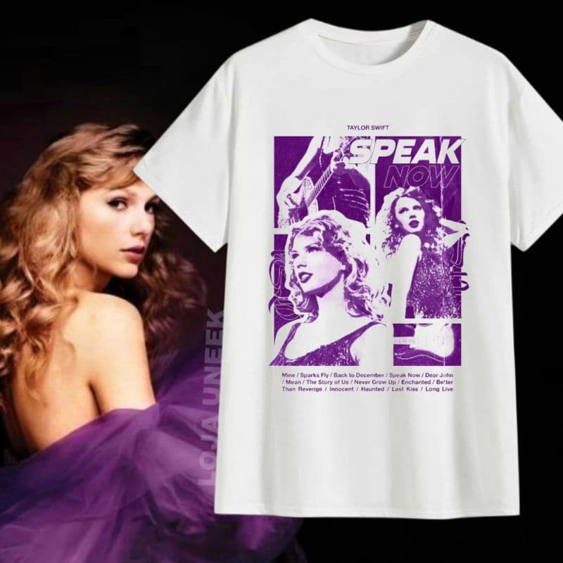 Camiseta Taylor Swift Speak Now Era 100% Poliéster
