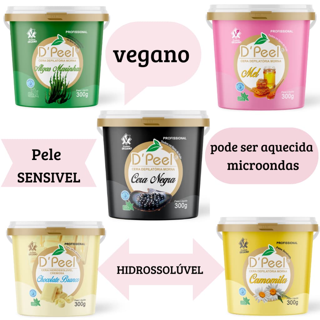 Cera Depilatória Natural Dpeel 300g ENVIO IMEDIATO