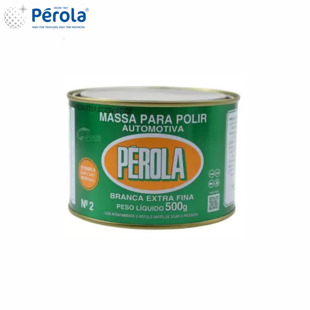 MASSA PARA POLIR N2 BRANCA EXTRA FINA 500G PÉROLA- (UNIVERSAL)