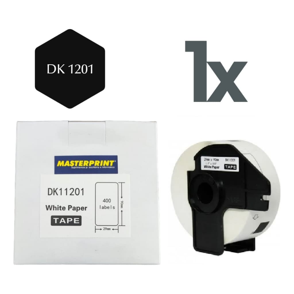 Etiqueta Compativel P/ Uso Em Brother Dk 1201/11201 Ql 800 / 1 Unidade