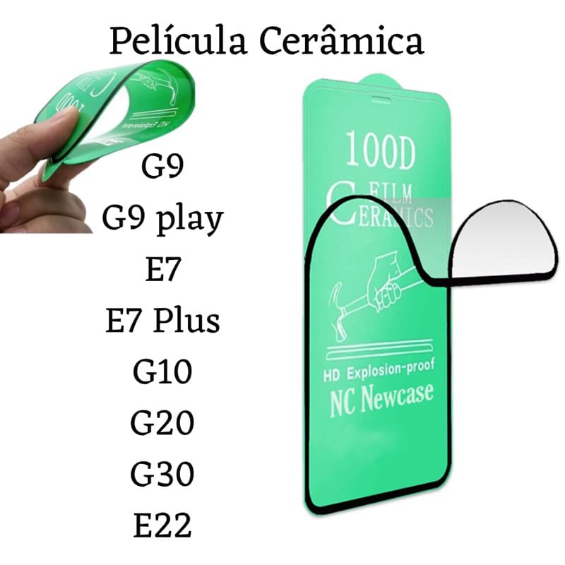 Película Cerâmica 3D Hidrogel Flexível Para Motorola Moto G9  G9 Play  E7  E7 Plus  G10  G20 G30 E22