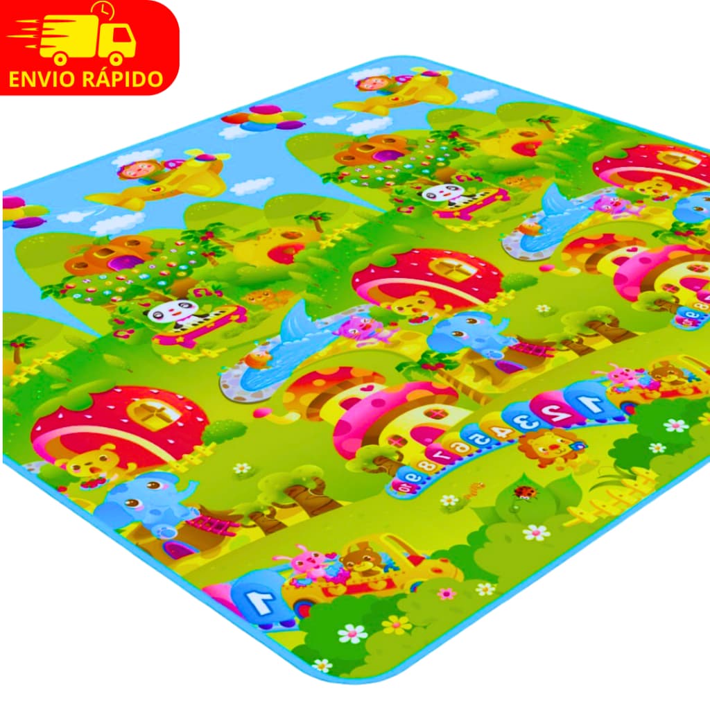 Tapete Infantil Educativo 180x120 e 90x120 De Atividades Infantil Térmico Gigante Tatame Para Bebê