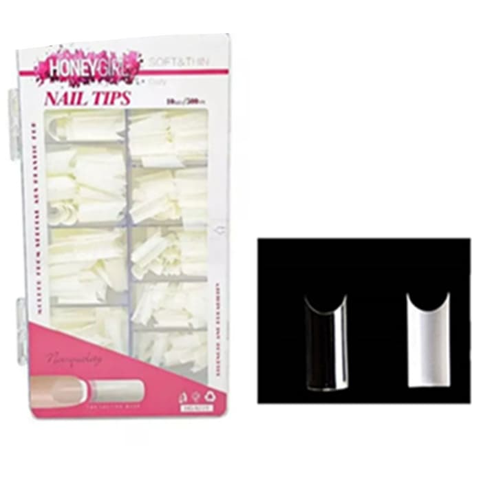 500 Tips Unhas Honey Girl Curvatura C caixa