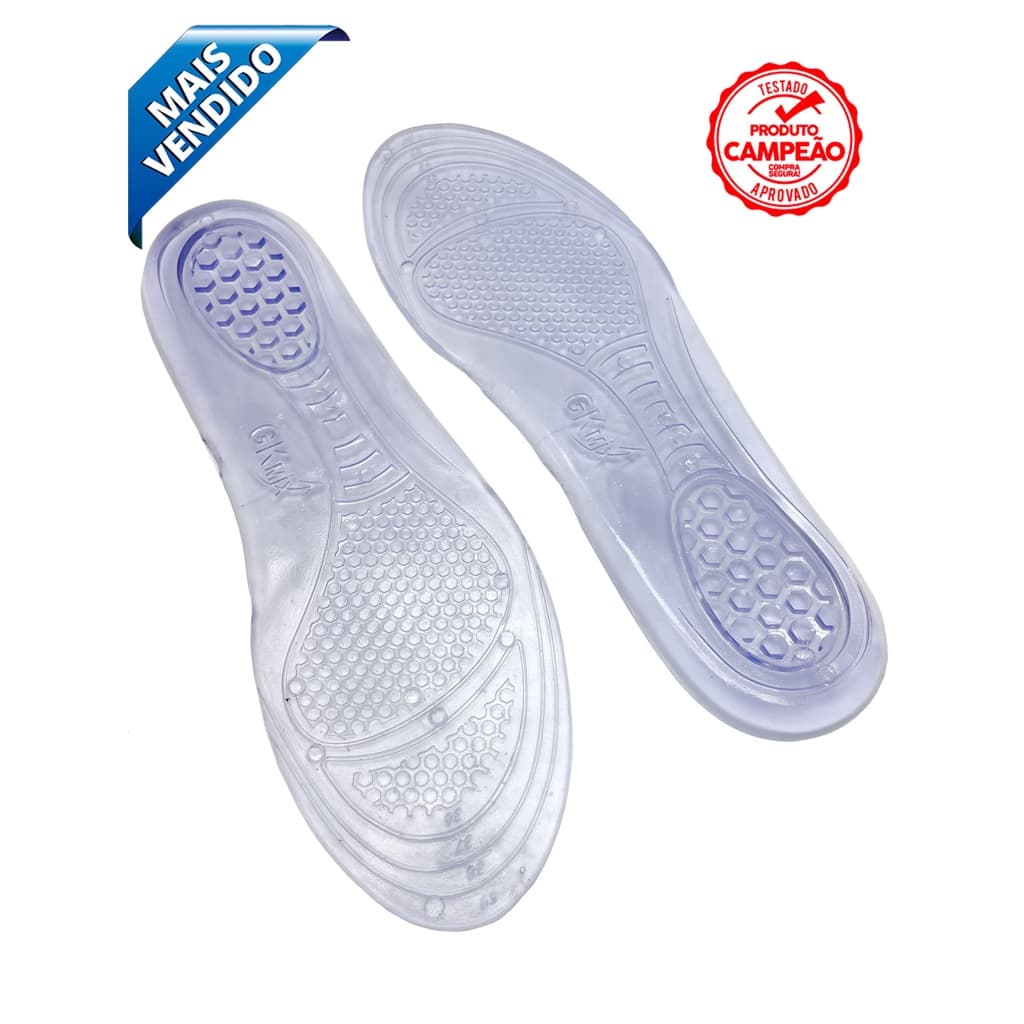 Palmilha Ortopédica Anatômica de Silicone Gel Testada, Aprovada e Mto Confortável, Oferta Imperdível