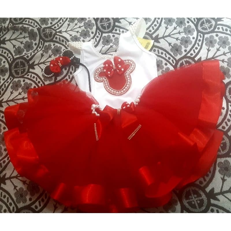 Tutu fantasia minie vermelha