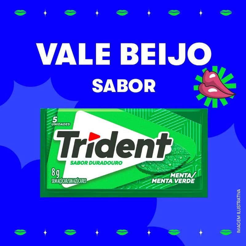 CHICLE TRIDENT COM 21 UNIDADES DE 8G CADA - VÁRIOS SABORES