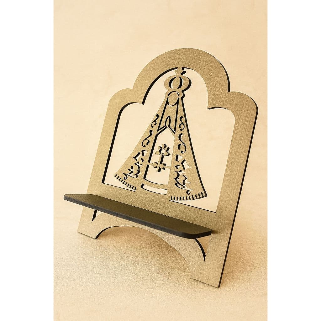 Porta Bíblia MDF 4mm Cru – Arabesco Elegante – Suporte para Livros e Bíblia