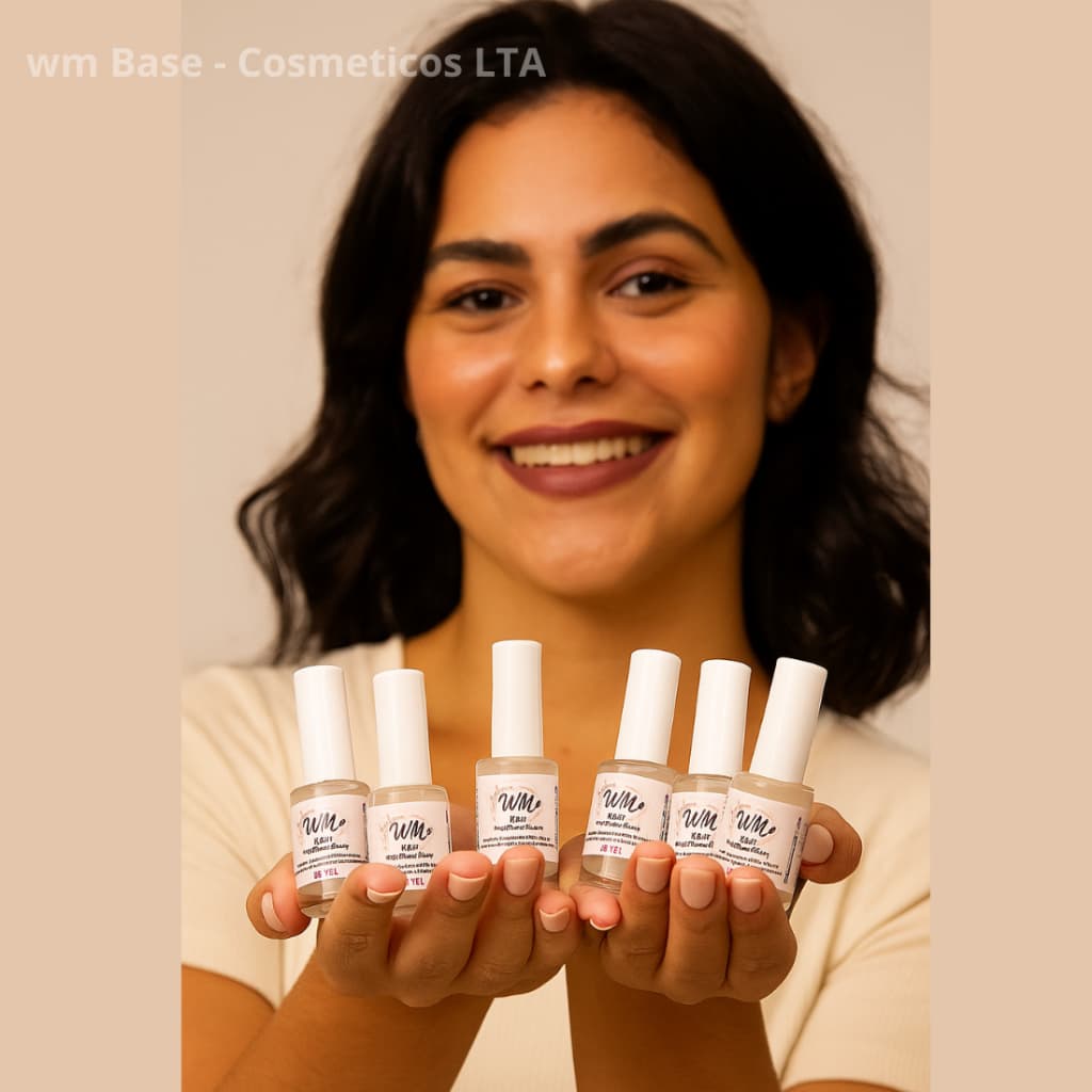 Kit 15 Bases Fortalecedora Wm Atacado  Crescimento Rápido Unhas Fortes